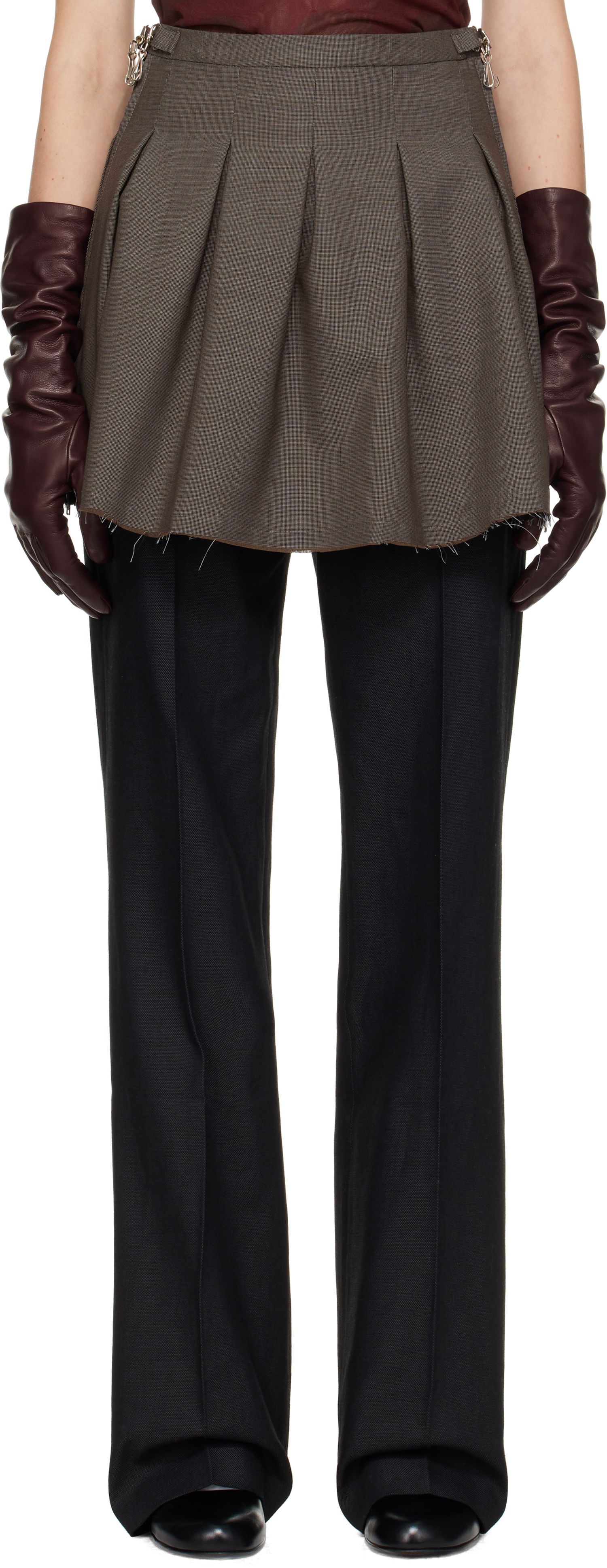 Пола OUR LEGACY Pleated Miniskirt Сиво | W4244OGA, 0