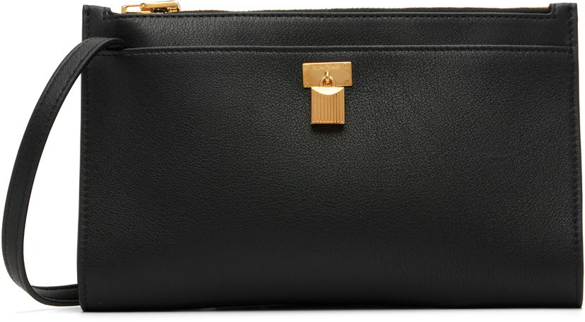 Дамска чанта Tom Ford TOM FORD Mini Natural Grain Leather Padlock Bag Черно | S0517-LCL490G