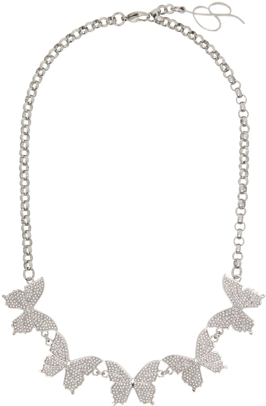 Колие Blumarine Silver Tone Choker With Butterflies Металик | P422W261A, 0