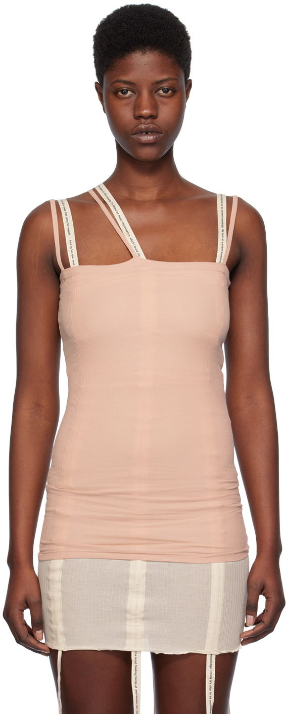 Потник Baserange Slim Ribbed Tank Top Розово | TONI-RB-SP24