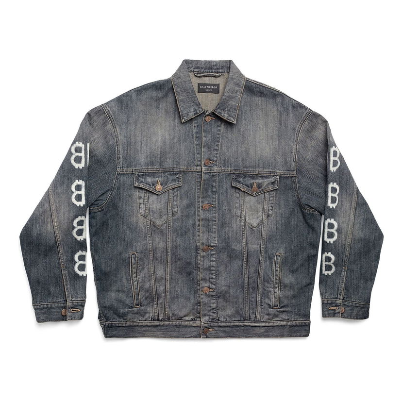 Яке Balenciaga Crypto Large Fit Denim Jacket Синьо | 750983TNW654036