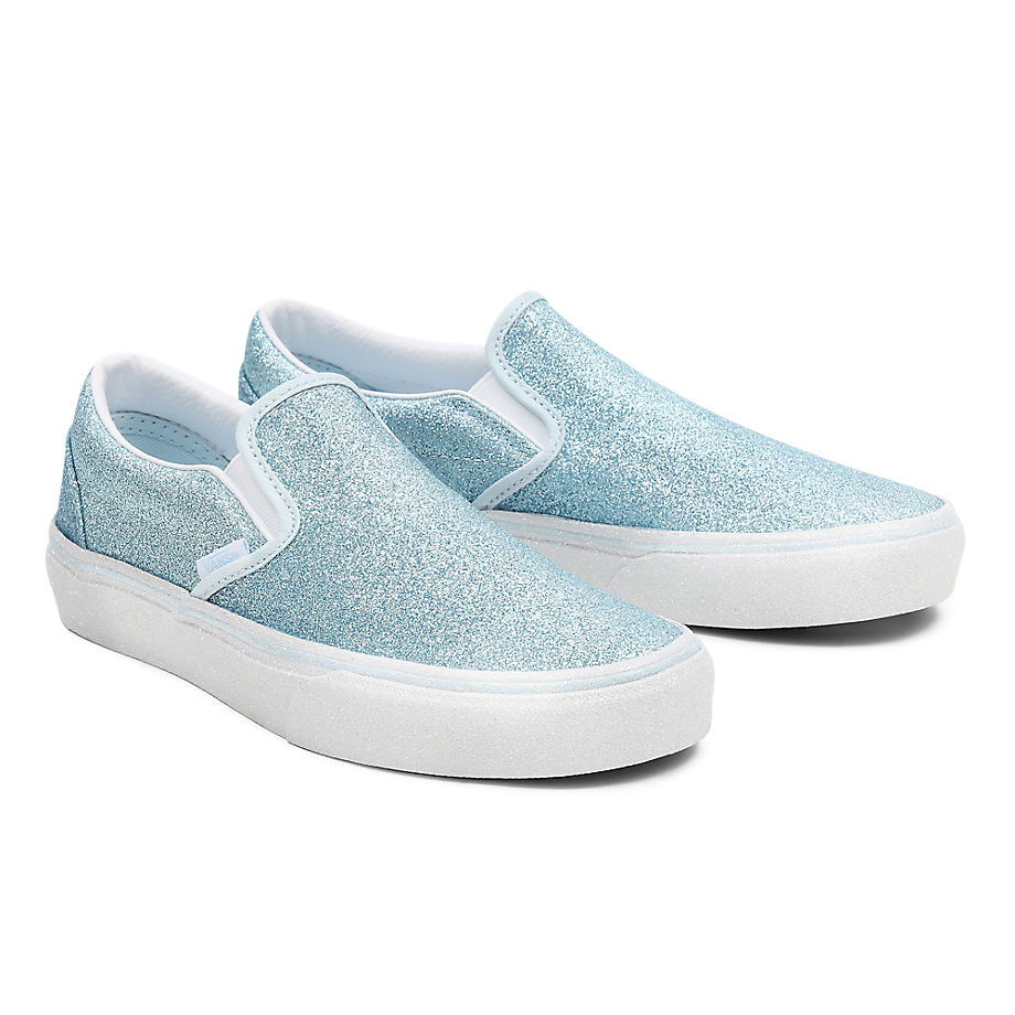 Кецове и обувки Vans Glitter Classic Slip-on Синьо | VN000XG8B07, 0