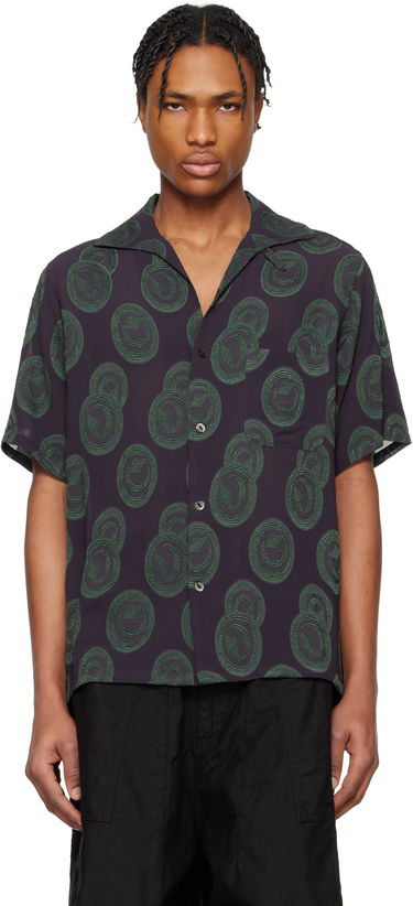 Риза Needles NEEDLES Short Sleeve Italian Collar Shirt Лилаво | QV123, 0