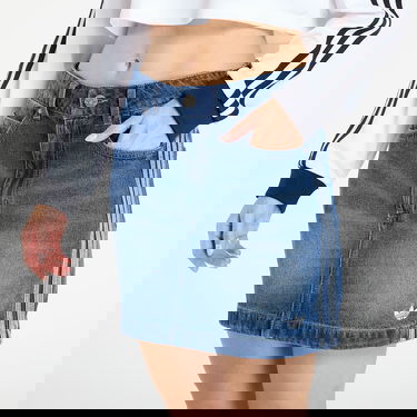 Пола adidas Performance Adicolor Denim Mini Skirt Синьо | JW2649, 1