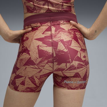 Къси панталони Puma PUMA x SAYSKY Geometric Pattern Short Running Tights Бургунди | 527834_90, 5