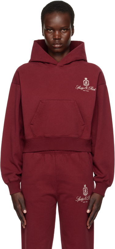Суитчър Sporty & Rich Vendome Women's Cropped Hoodie Червено | ST074506205RE10, 0