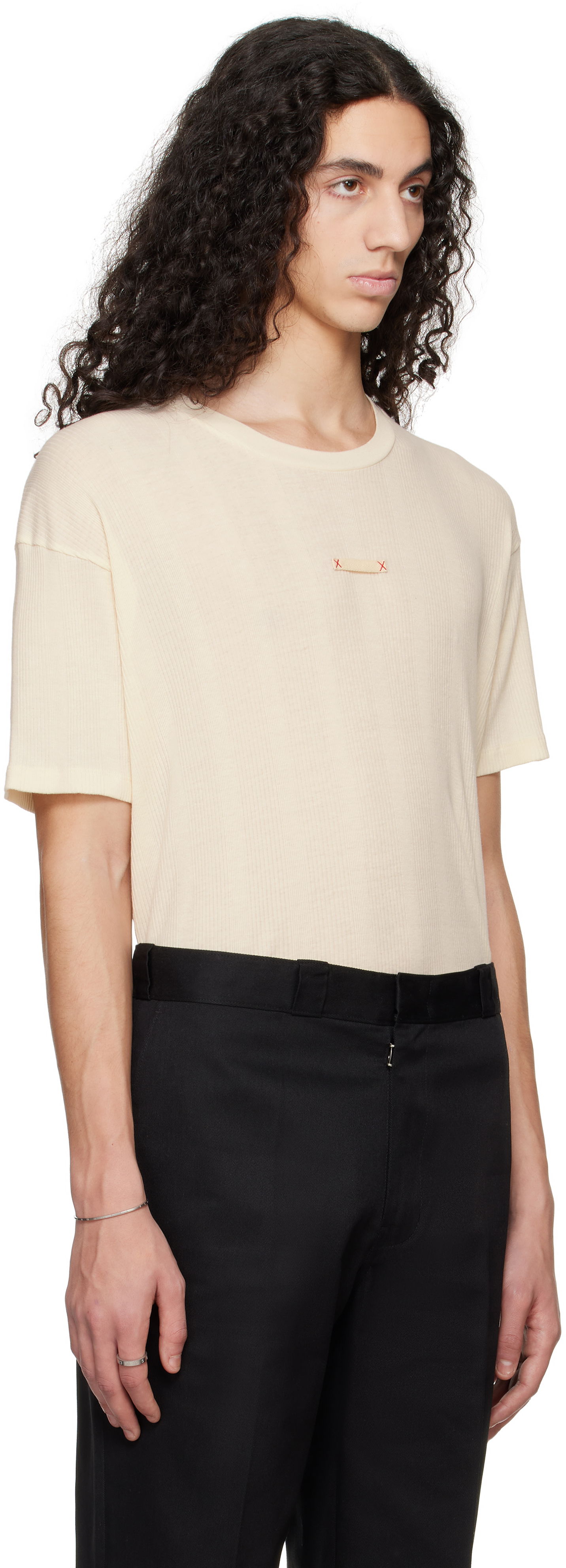 Тениска Maison Margiela Maison Margiela Patch T-Shirt Бежово | S50GC0712 M20060, 1