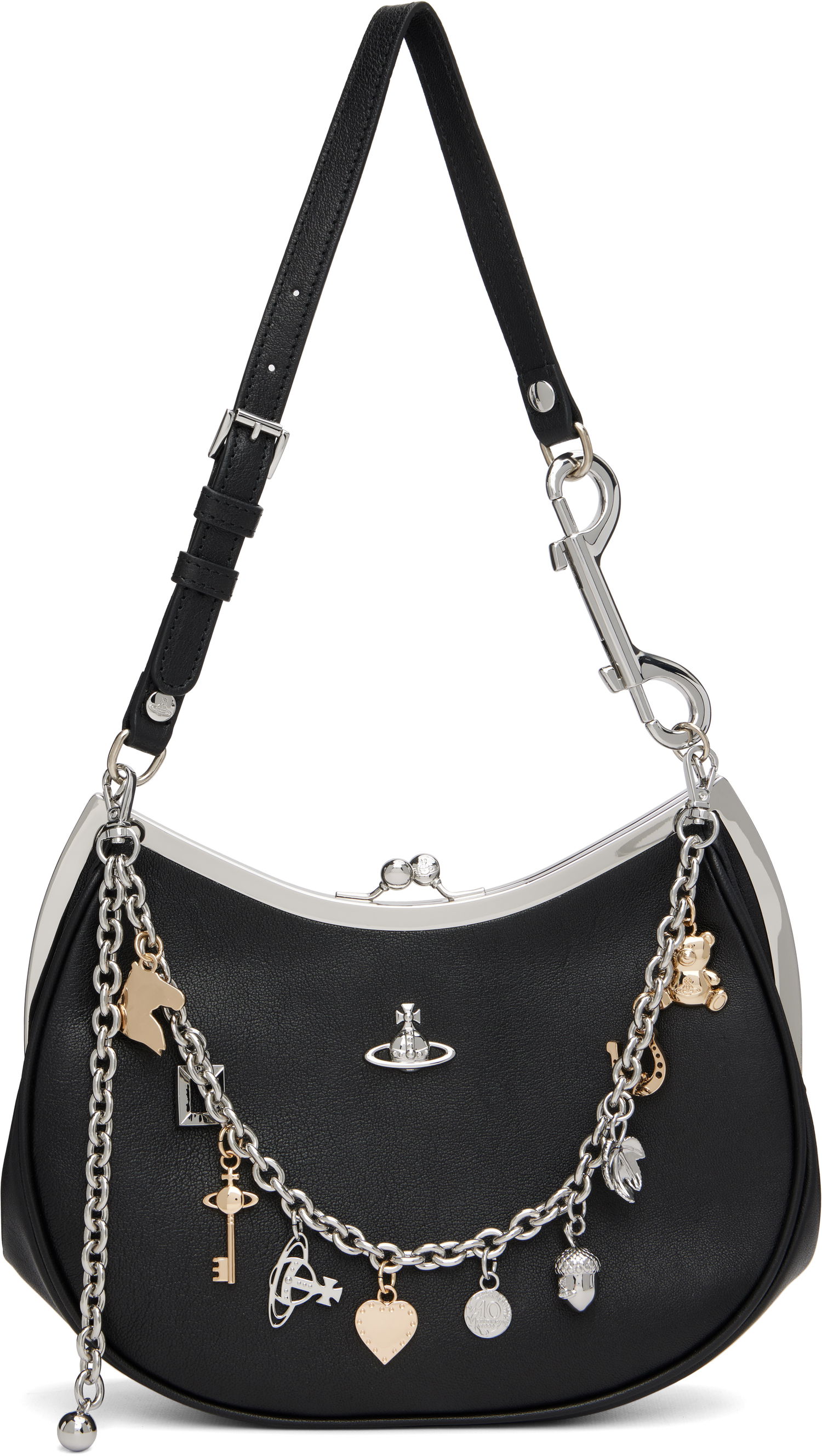 Дамска чанта Vivienne Westwood Vivienne Westwood Charm Frame Bag Черно | 4B01000PW-L00BX-, 0