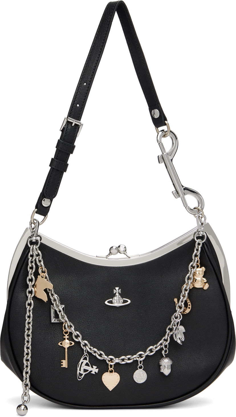 Дамска чанта Vivienne Westwood Vivienne Westwood Charm Frame Bag Черно | 4B01000PW-L00BX-