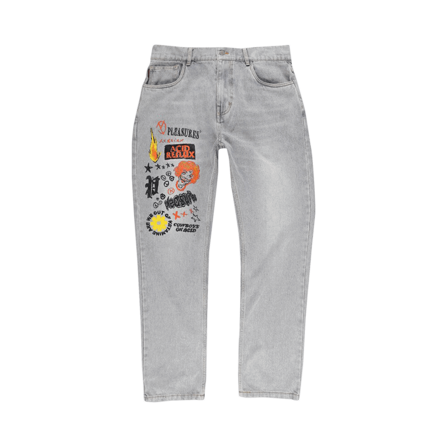 Дънки Pleasures Reflux 5 Pocket Denim Синьо | P22W036 BLUE, 0