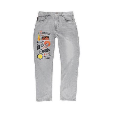 Дънки Pleasures Reflux 5 Pocket Denim Синьо | P22W036 BLUE, 0