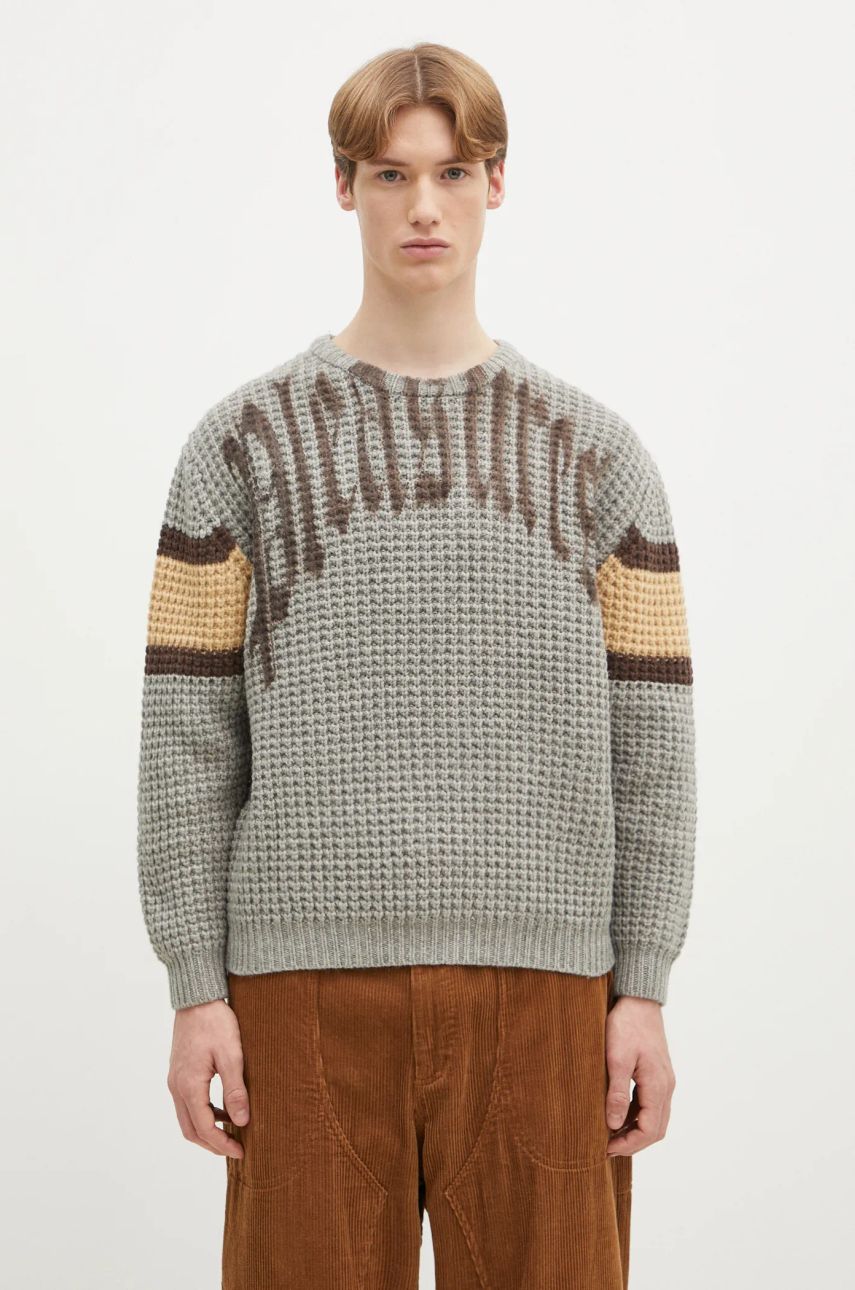 Пуловер Pleasures PLEASURES Twitch Chunky Knit Sweater Сиво | P24W004, 0