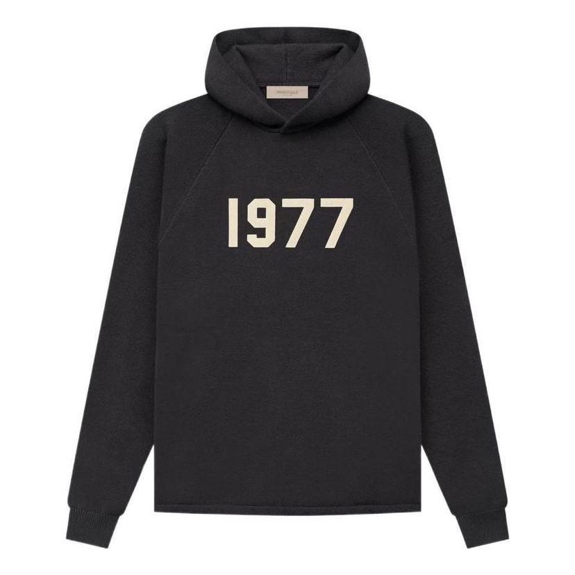 Суитчър Fear of God Fear of God Essentials Knit 1977 Hoodie Черно | FOG-SS22-172