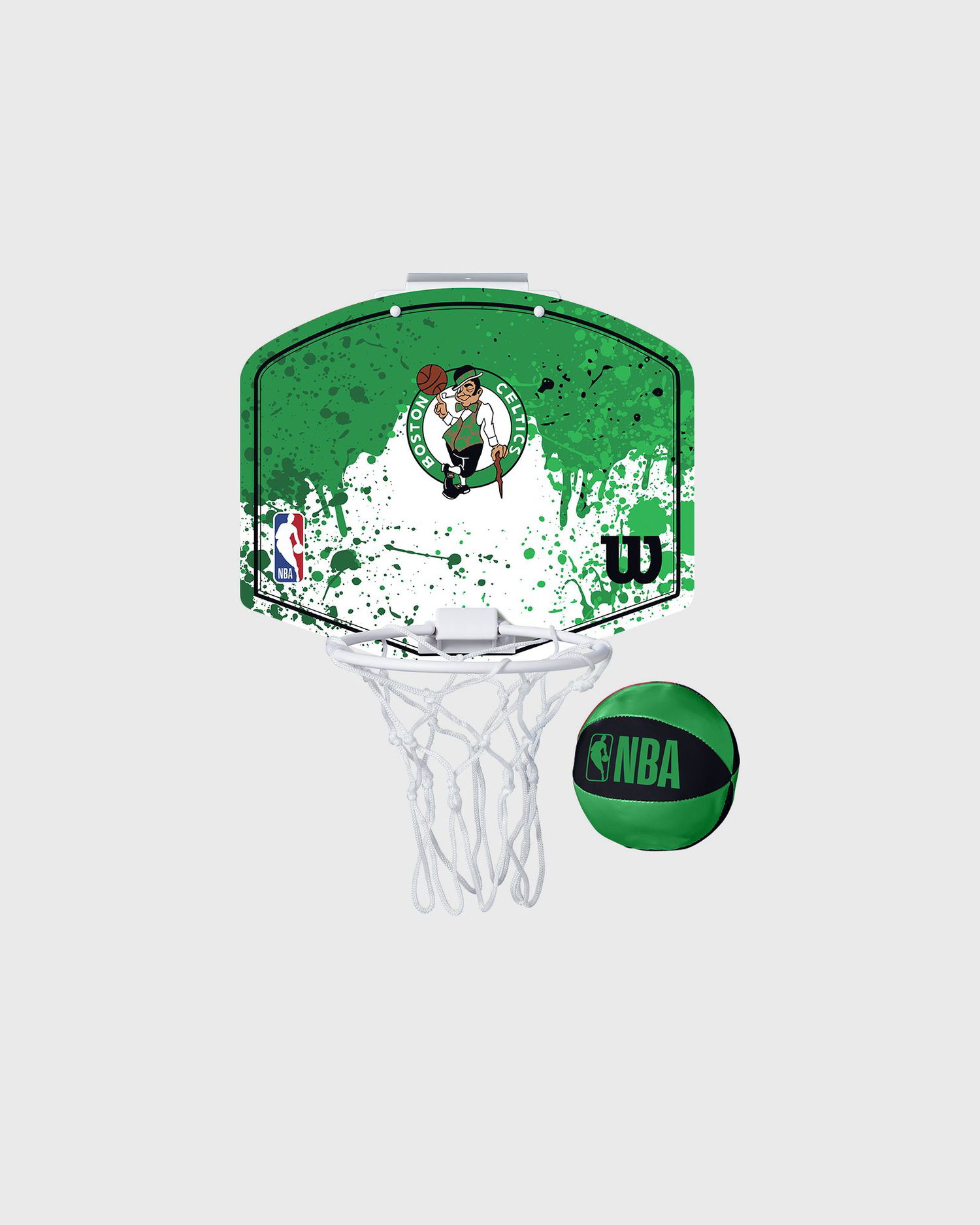 Спортна екипировка Wilson Tennis Boston Celtics Mini Hoop Зелено | WTBA1302BOS, 0