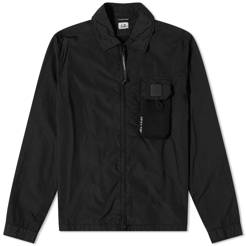 Яке C.P. Company Metropolis Tech Patch Zip Overshirt Черно | 13CMOS129A-005991G-999, 0