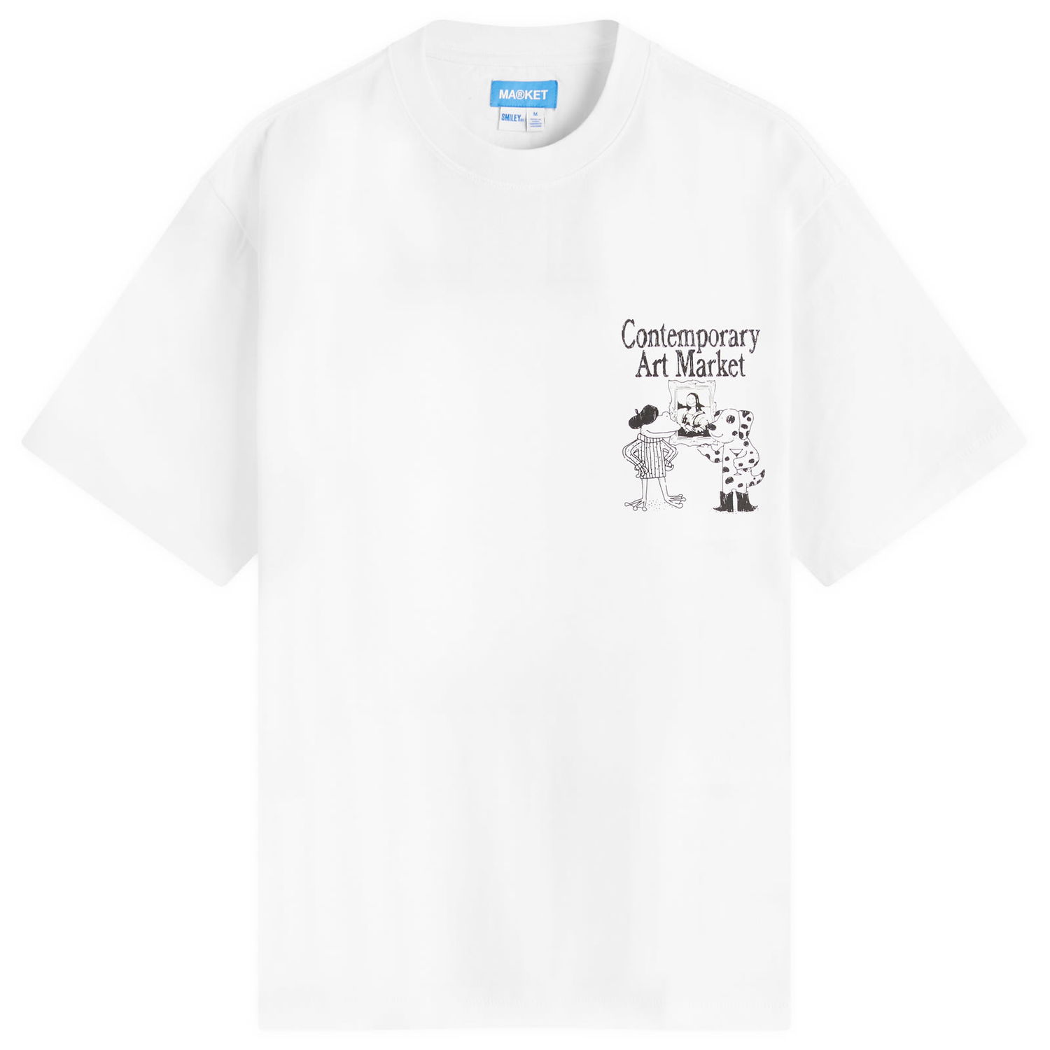 Тениска MARKET Smiley Museum UV T-Shirt Бяло | 399002188-WHT, 1