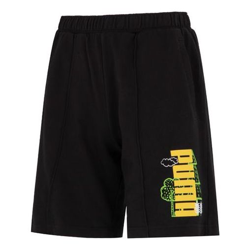Къси панталони Puma Logo Nature Graphic Shorts Черно | 538777-01