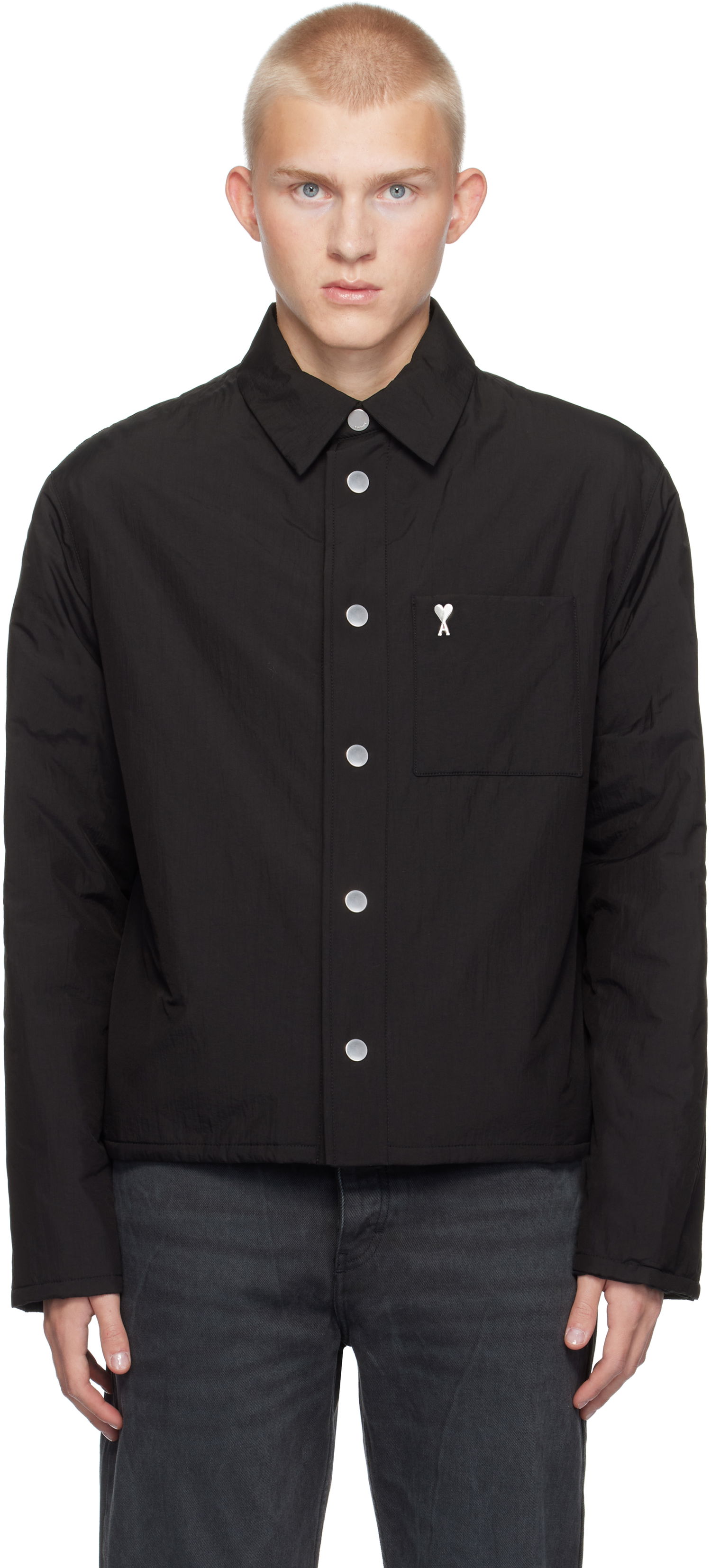 Риза AMI Padded Overshirt Черно | HJK238.PA0009, 0