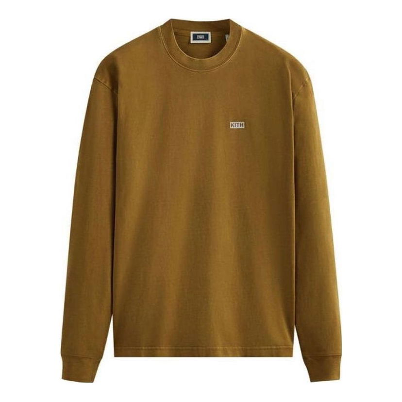 Тениска KITH KITH Long-Sleeve Tee Кафяво | KHM030632-711