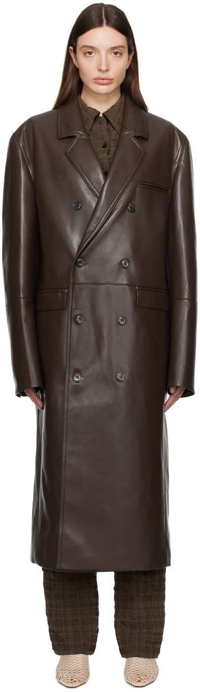 Палта Nanushka Sverre Leather Coat Кафяво | NM24RSOW01078, 0