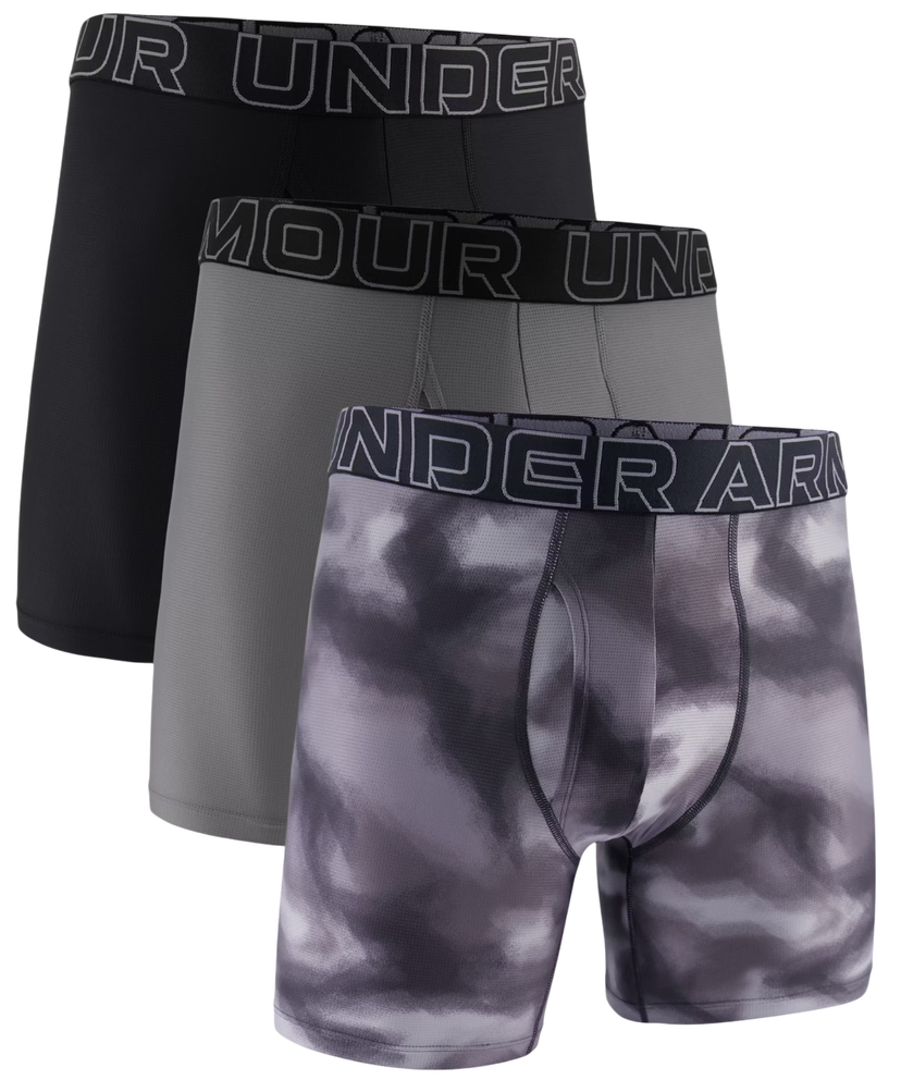 Боксерки Under Armour Under Armour Print 6in Boxer Shorts, 3-Pack Черно | 1383885-024