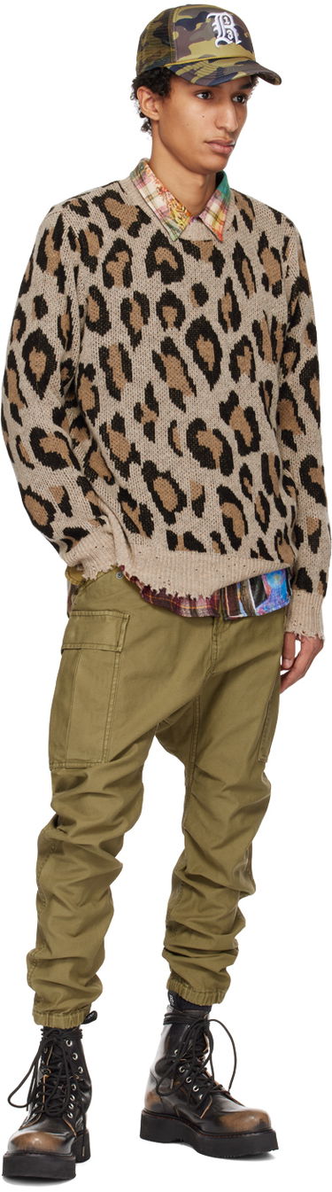 Пуловер R13 R13 Leopard Knit Sweater Бежово | R13W3571-10, 3