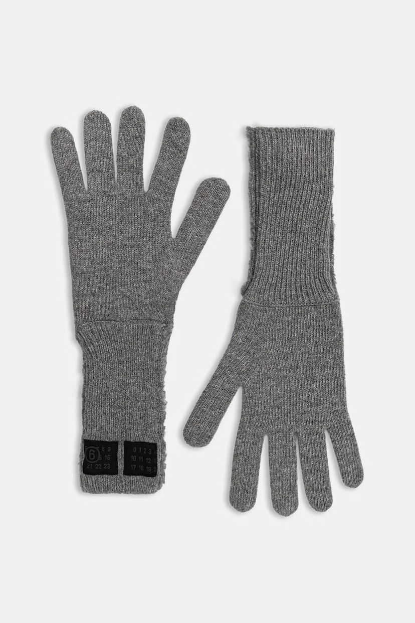 Ръкавици Maison Margiela Wool-blend gloves Сиво | S62TS0078.M13198.854