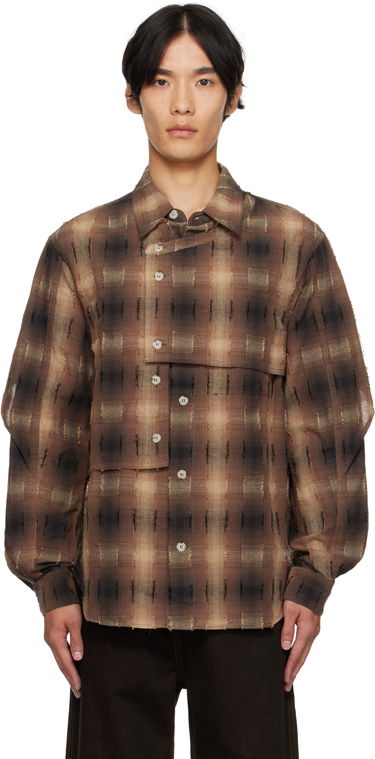 Риза Andersson Bell Andersson Bell Check Layered Shirt Кафяво | atb1337m, 0