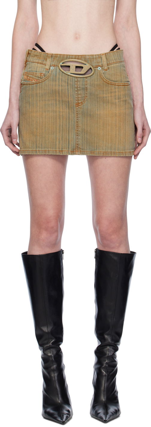 Пола Diesel De-Ron-Fsd Denim Miniskirt Зелено | A12264 0NLAU, 0