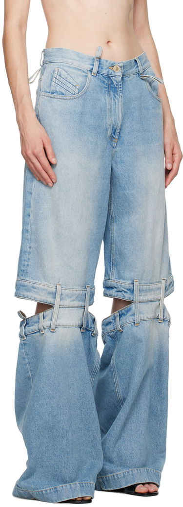 Дънки The Attico The Attico Long Leg Split Jeans Синьо | 241WCP157 D073, 1