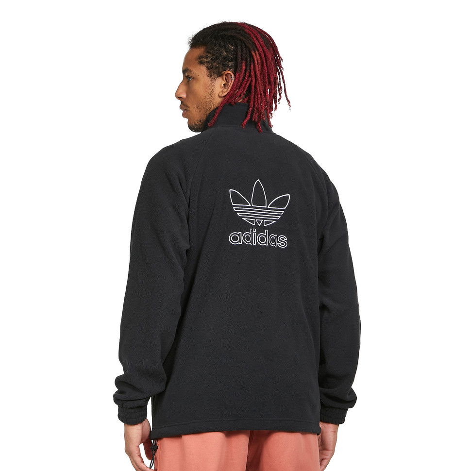 Суитчър adidas Originals Trefoil Teddy Fleece Jacket Черно | HK7295, 1