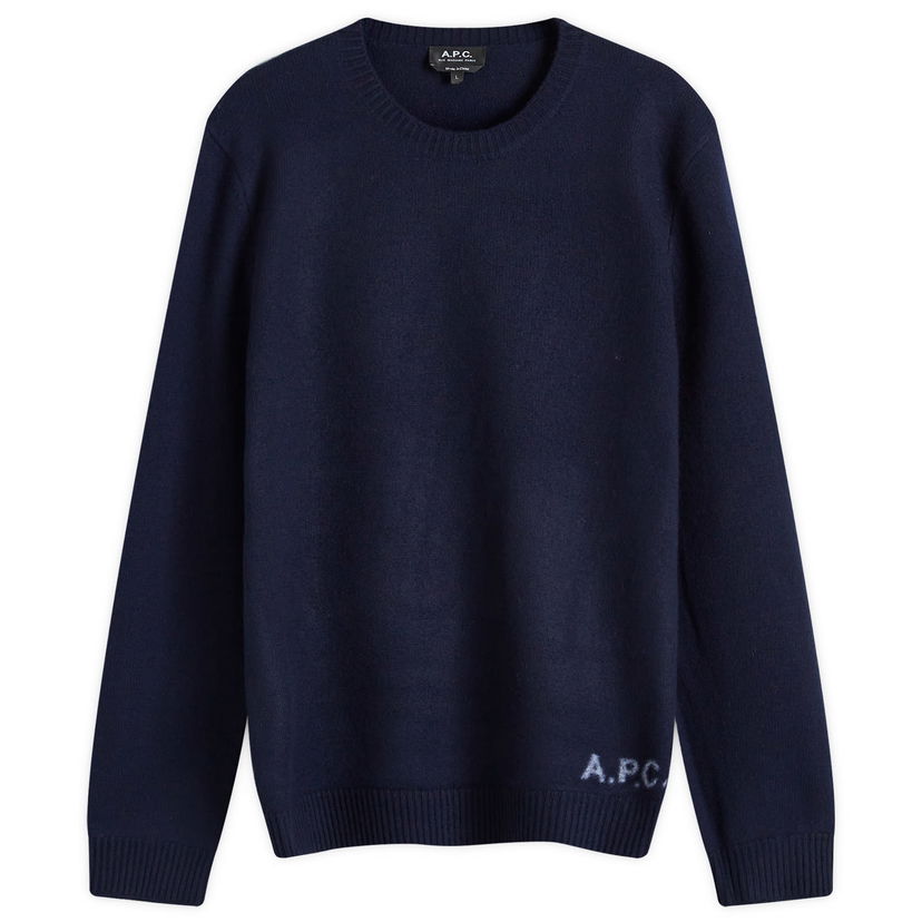 Пуловер A.P.C. Edward Intarsia Knit Sweatshirt Синьо | WVBDJ-H23059-IAK