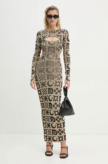 Съкратен топ Nanushka Onika Maxi Dress Бежово | NW24PFBS23799, 1