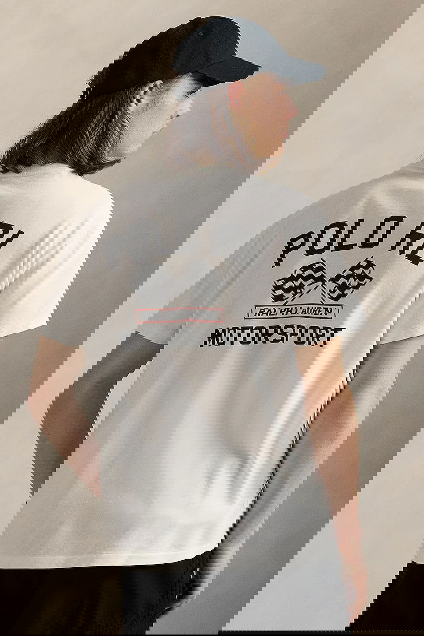 Тениска Polo by Ralph Lauren Polo Ralph Lauren Motorsport Graphic T-Shirt Бяло | 710972611, 1