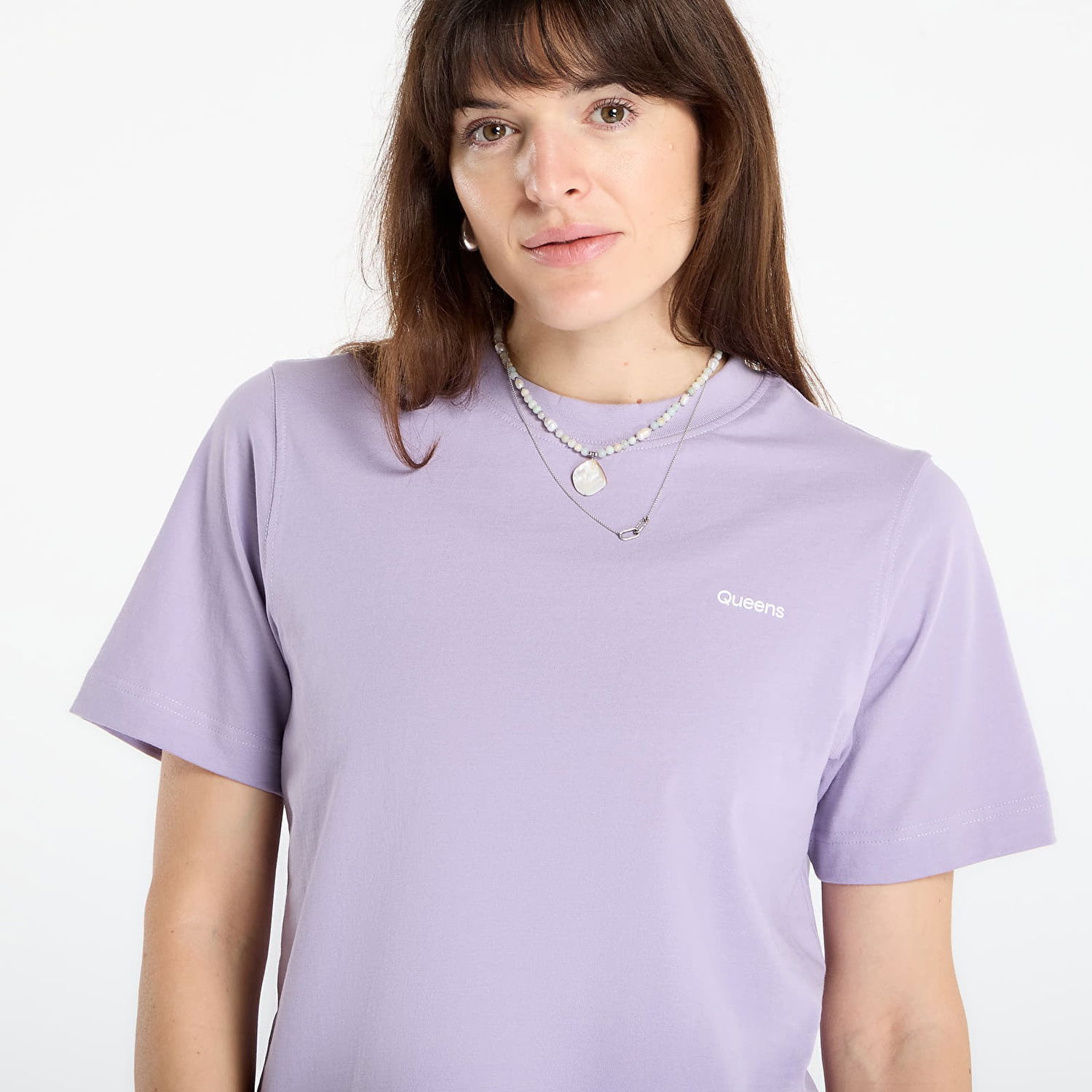 Тениска Queens Queens Essential T-Shirt With Contrast Print Лилаво | QNS_082, 1
