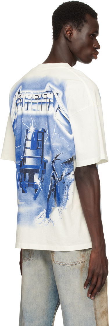 Тениска Represent Clo Represent 'Metallica Ride the Lightning' Graphic Print T-Shirt Бяло | MLM4382, 2