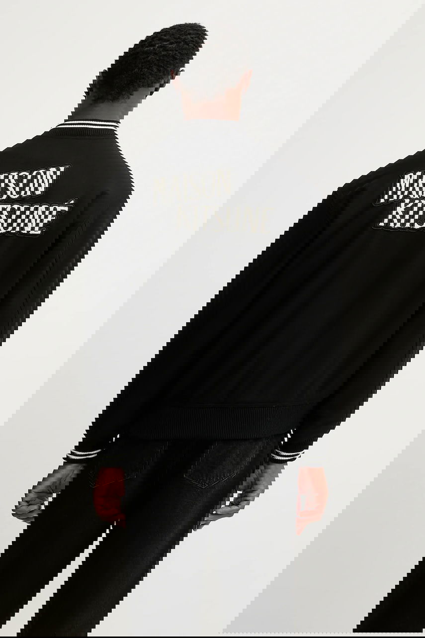 Varsity Teddy Bomber Jacket Wool Blend, 0