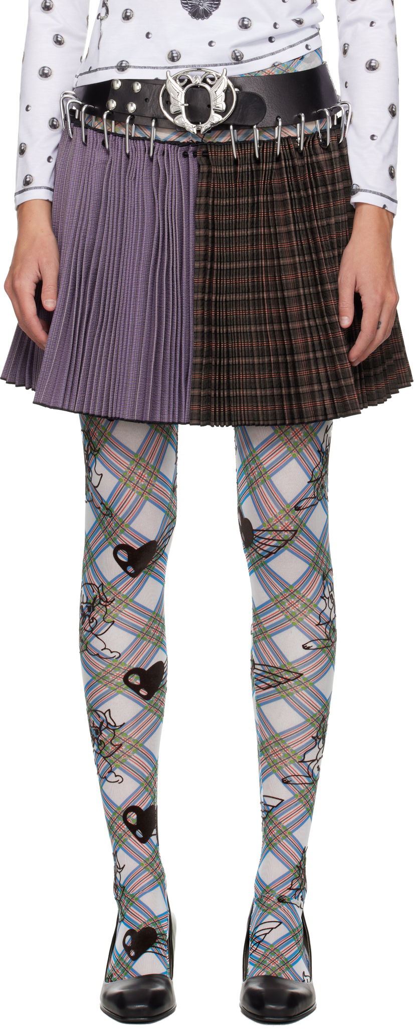 Пола Chopova Lowena Chopova Lowena Pleated Paneled Carabiner Miniskirt Многоцветен | 3343