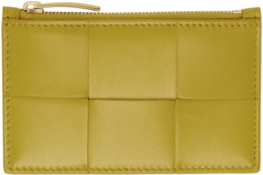 Портфейл Bottega Veneta Intreccio Card Case Жълто | 681010 VCQC4, 0