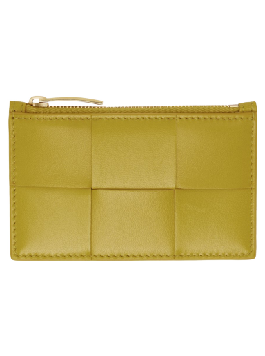 Портфейл Bottega Veneta Intreccio Card Case Жълто | 681010 VCQC4