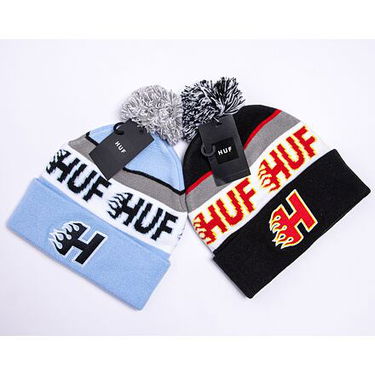 Шапка HUF Enforcer Pom Beanie black Черно | bn00125-black, 2
