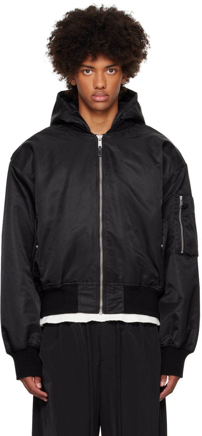 Яке бомбър Entire Studios Hooded Broad Bomber Jacket Черно | ES2539OI, 0