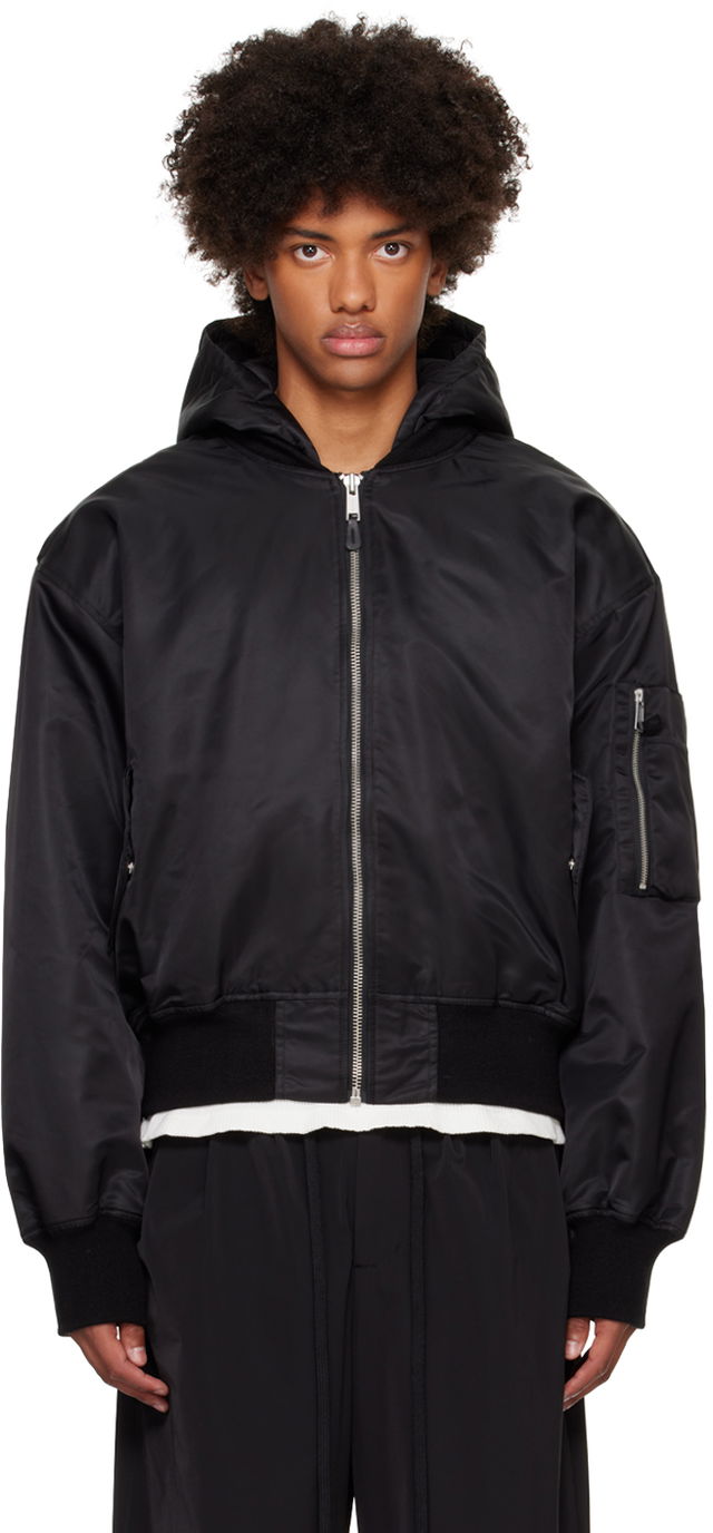 Hooded Broad Bomber Jacket