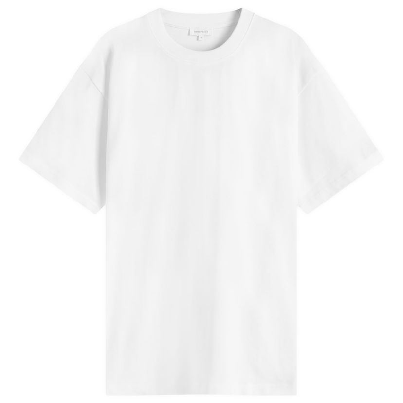 Тениска NORSE PROJECTS Standard Heavyweight T-Shirt - Size Large Бяло | N01-0679-0001