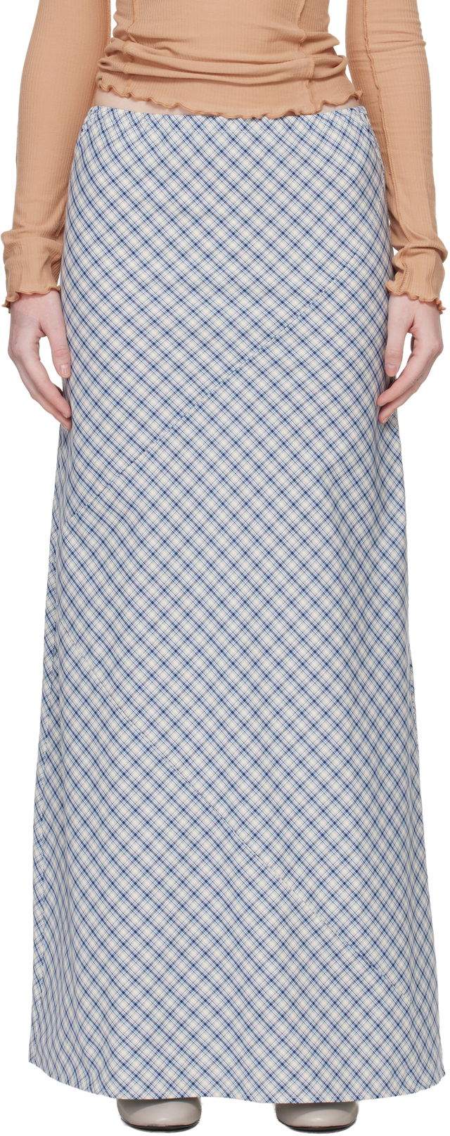 Larva Plaid Maxi Skirt