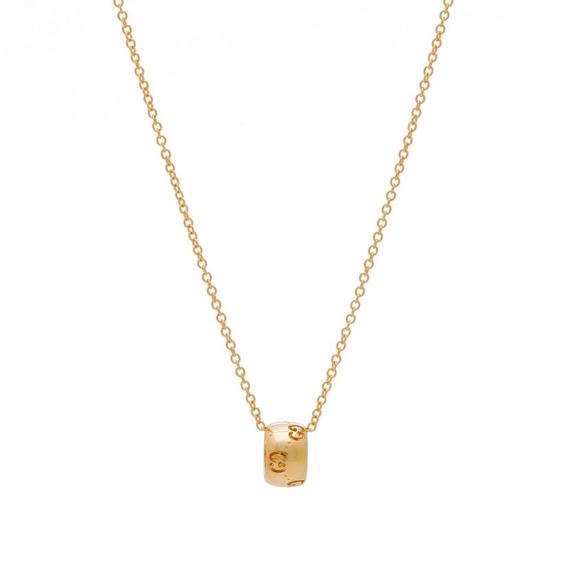 Колие Gucci Gold Chain Necklace With Circular Pendant Жълто | YBB80436800100U