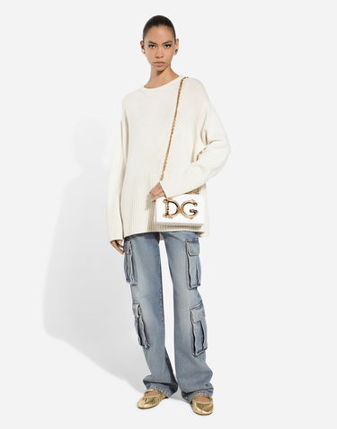 Дамска чанта Dolce & Gabbana Dolce & Gabbana Nappa Leather DG Girls Shoulder Bag Бяло | BB6498AZ80180001, 1