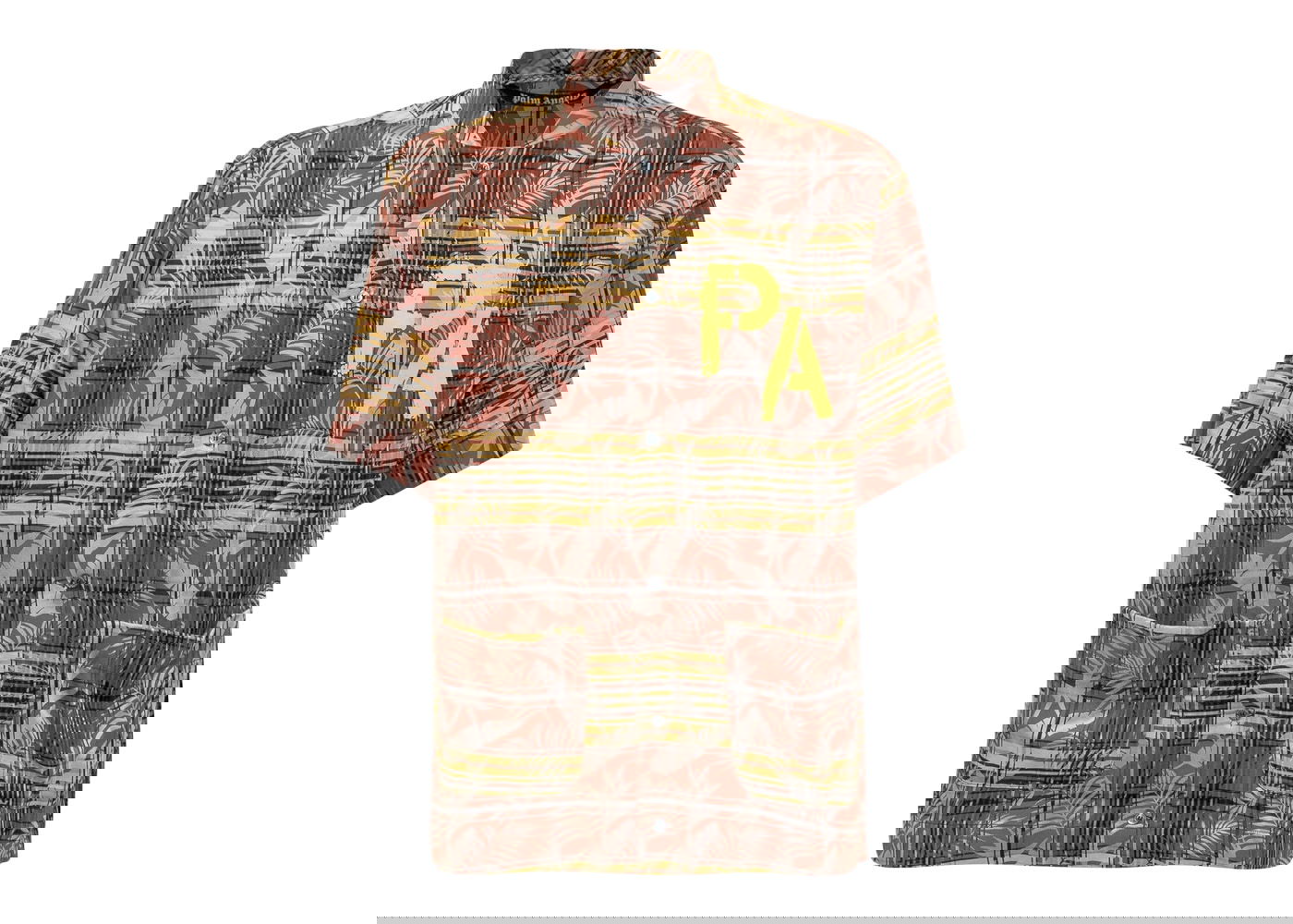 Риза Palm Angels PA Logo Plaid Bowling Shirt Бургунди | PMGA093S21FAB0012818, 0
