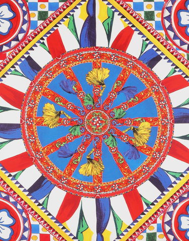 Домашен декор Dolce & Gabbana Intricate Geometric Wheel Print Canvas Cushion Large Onesize Многоцветен | TCE003TCA97UC068, 3
