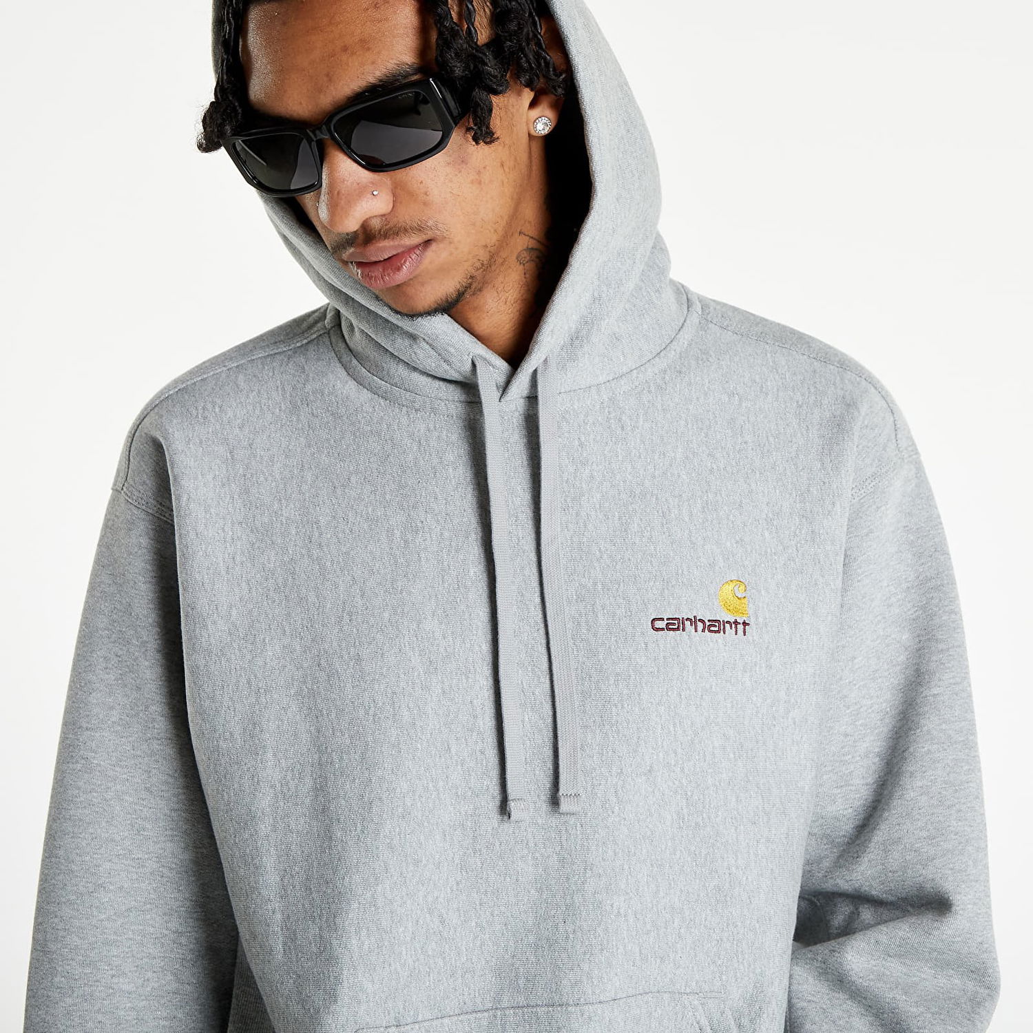 Суитчър Carhartt WIP Hooded American Script Сиво | I028279.V6.XX, 0